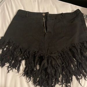 Black Jeans Shorts